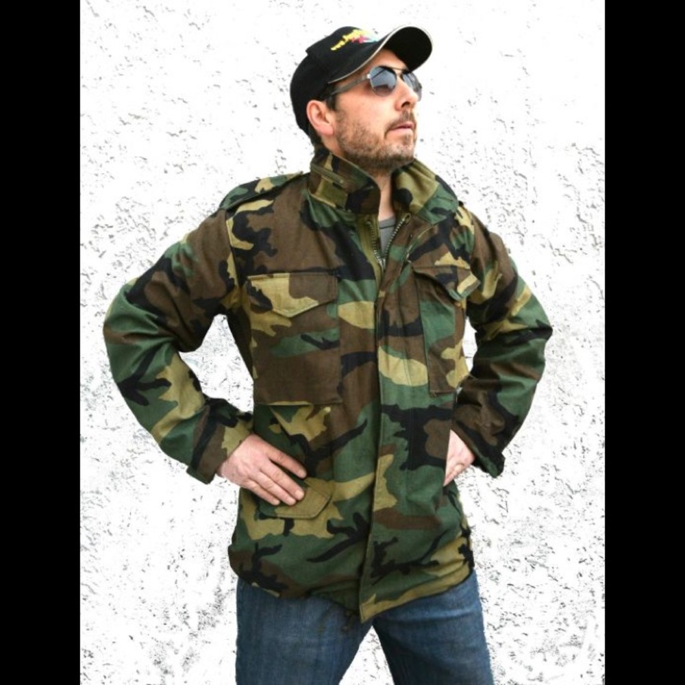 Vintage M-65 woodland camo jacket